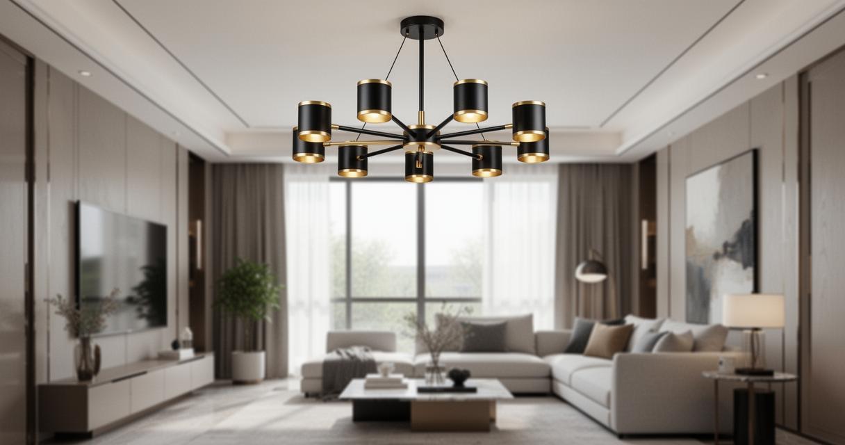 Plafonnier noir et or LED : l’alliance du style et de l’efficacité énergétique pour votre intérieur
